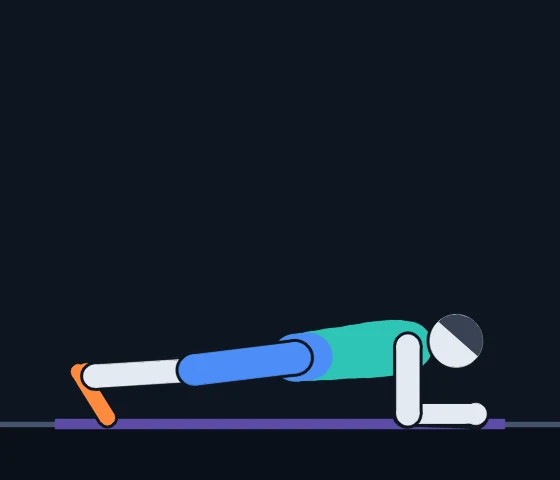 Forearm Plank, frame 3 of 3: Coach Cole demonstrating the movement