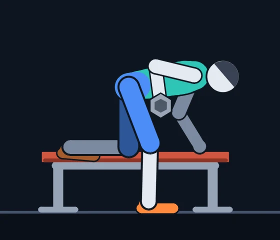 Single-Arm Dumbbell Row, frame 3 of 3: Coach Cole demonstrating the movement